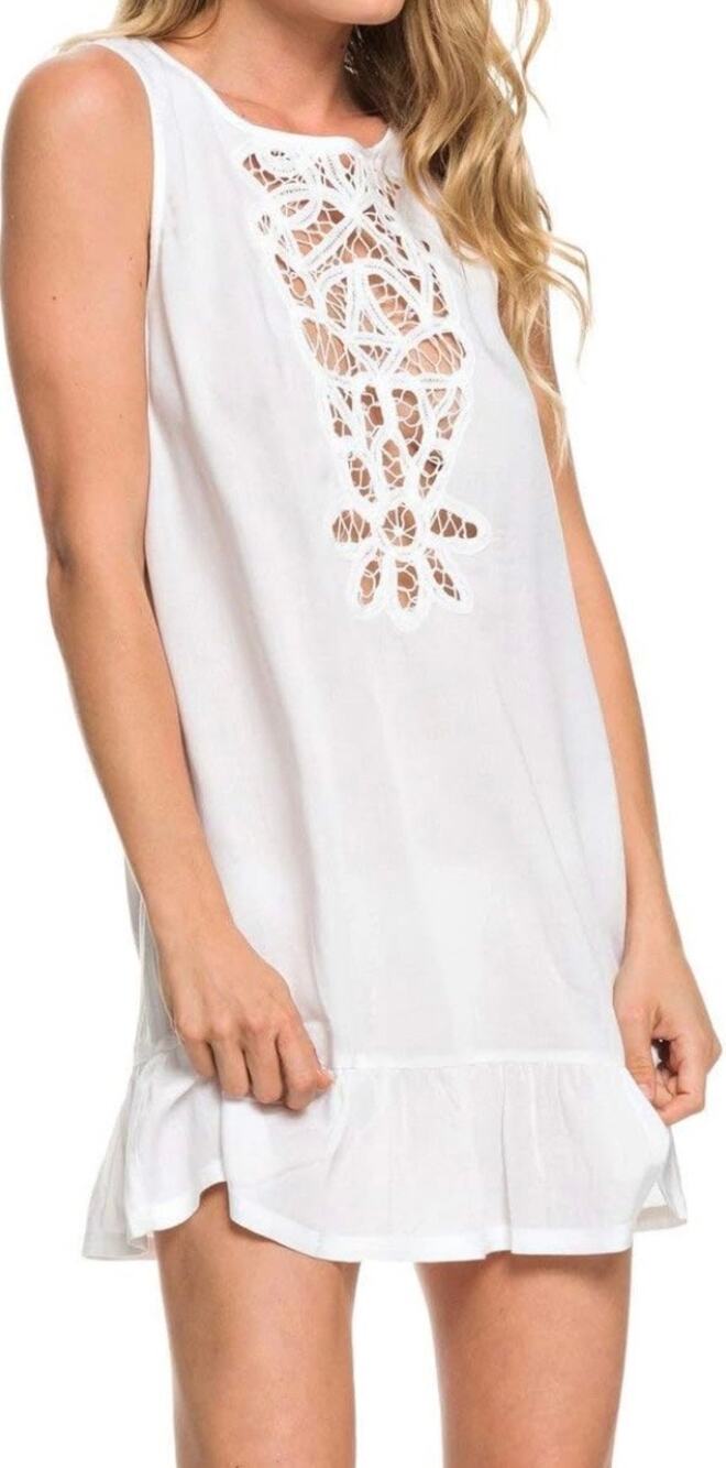 Roxy NEW Women’s Goldy Soul Tank White Cover Up Dress size XS